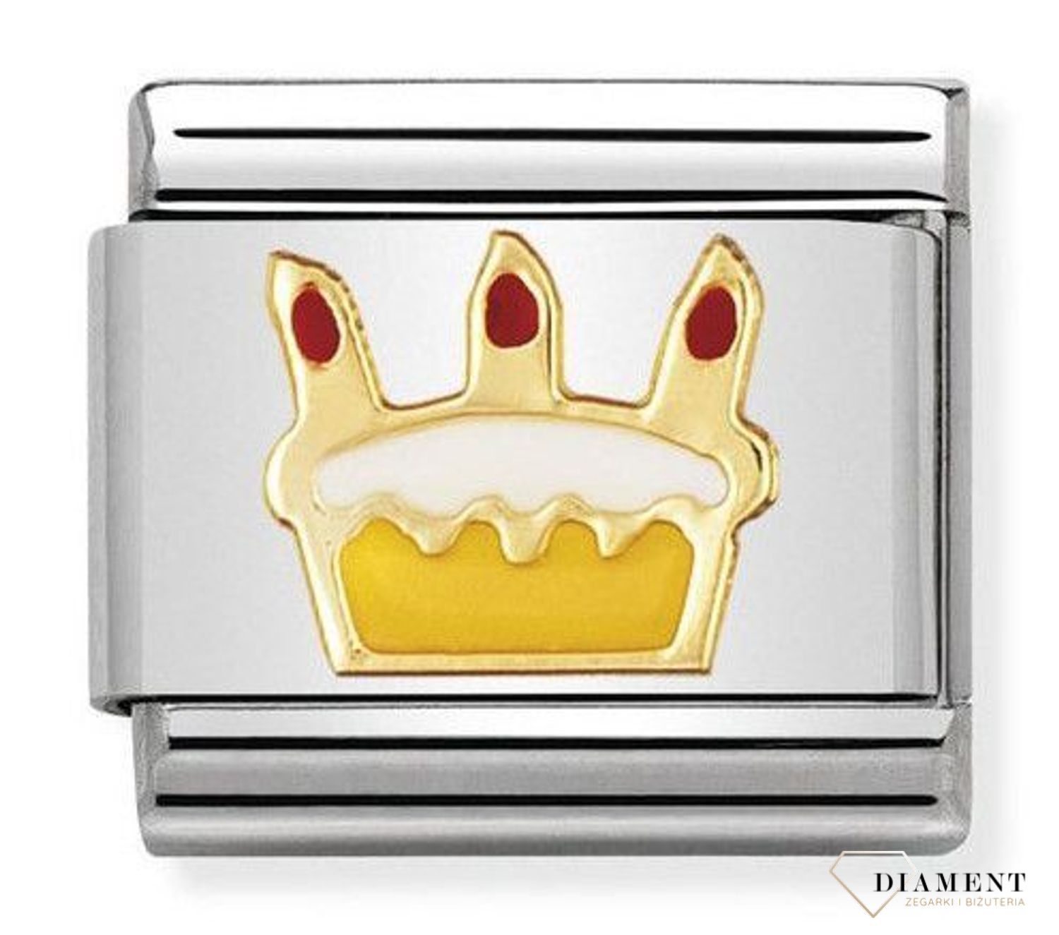 Nomination - Link 18K zawieszka złoto 'Torcik urodzinowy' 030209 26. Zawieszki Nomination ✓ Wyjątkowy prezent ✓ Nomination ✓ Bransoletka Nomination ✓ Bransoletka ze stali ✓ Gwarancja najniższej ceny ✓ Zapraszamy!.jpg